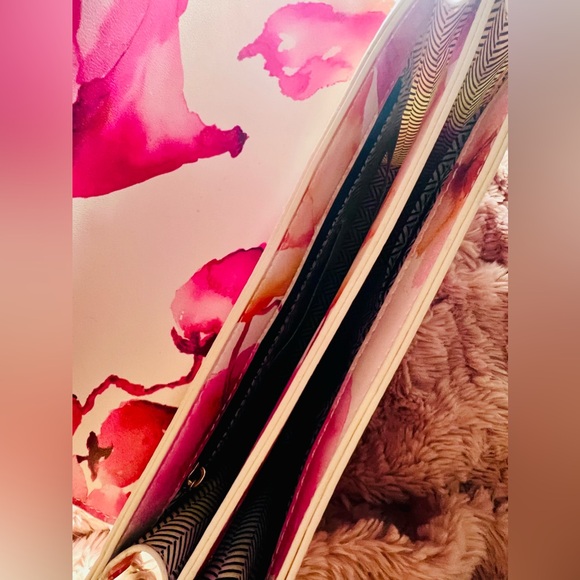 NWT JUSTFAB Make it Pop Pink Floral Spring Crossbody Bag Sz S - Picture 8 of 10